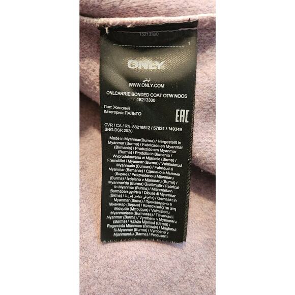 ONLY Womens Coat Jacket Size Small Light Purple Button Closure Slit Pockets - Picture 7 of 8